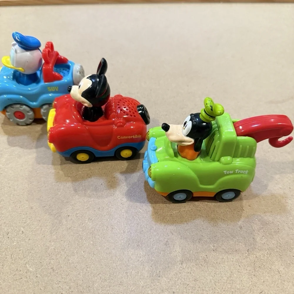 VTech Go! Go!‎ Smart Wheels Disney Goofy Tow Truck Mickey Convertible Donald SUV